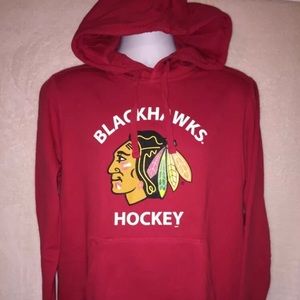 Chicago Blackhawks Red Hooded Pullover Sweatshirt